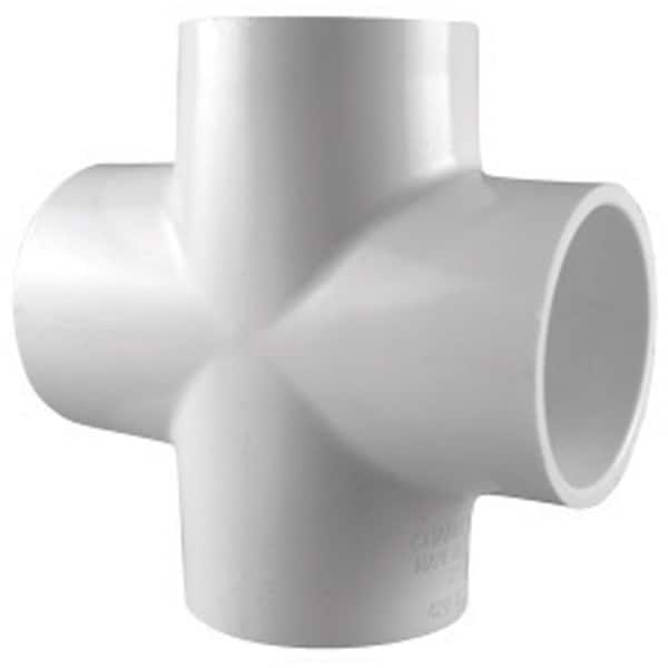 Charlotte Pipe And Foundry Charlotte Pipe Schedule 40 1/2 in. Slip X 1/2 in. D Slip PVC Cross 1 pk PVC 02410 0500 - main